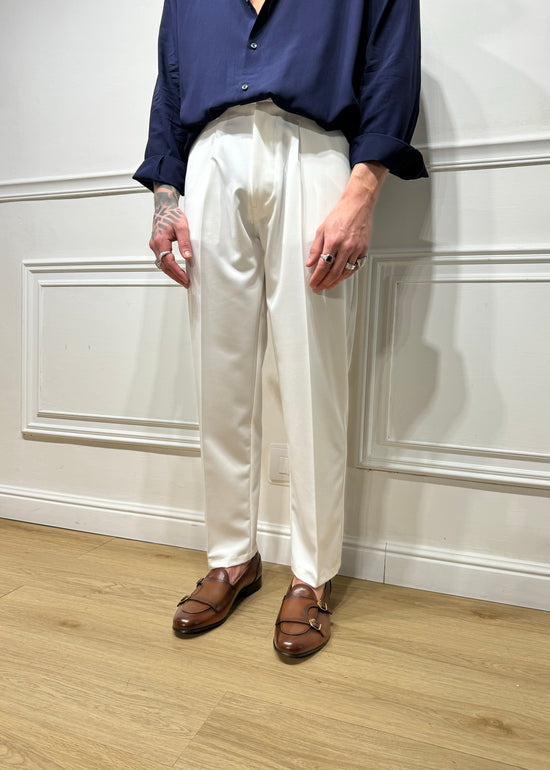 PANTALONE ‘’ SANTIAGO ‘’ ( Nero - Beige - Bianco - Testa di Moro - Verde acqua - Blu navy )