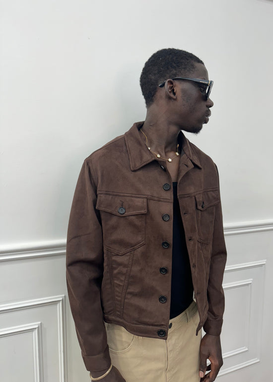 SUEDE JACKET BROWN